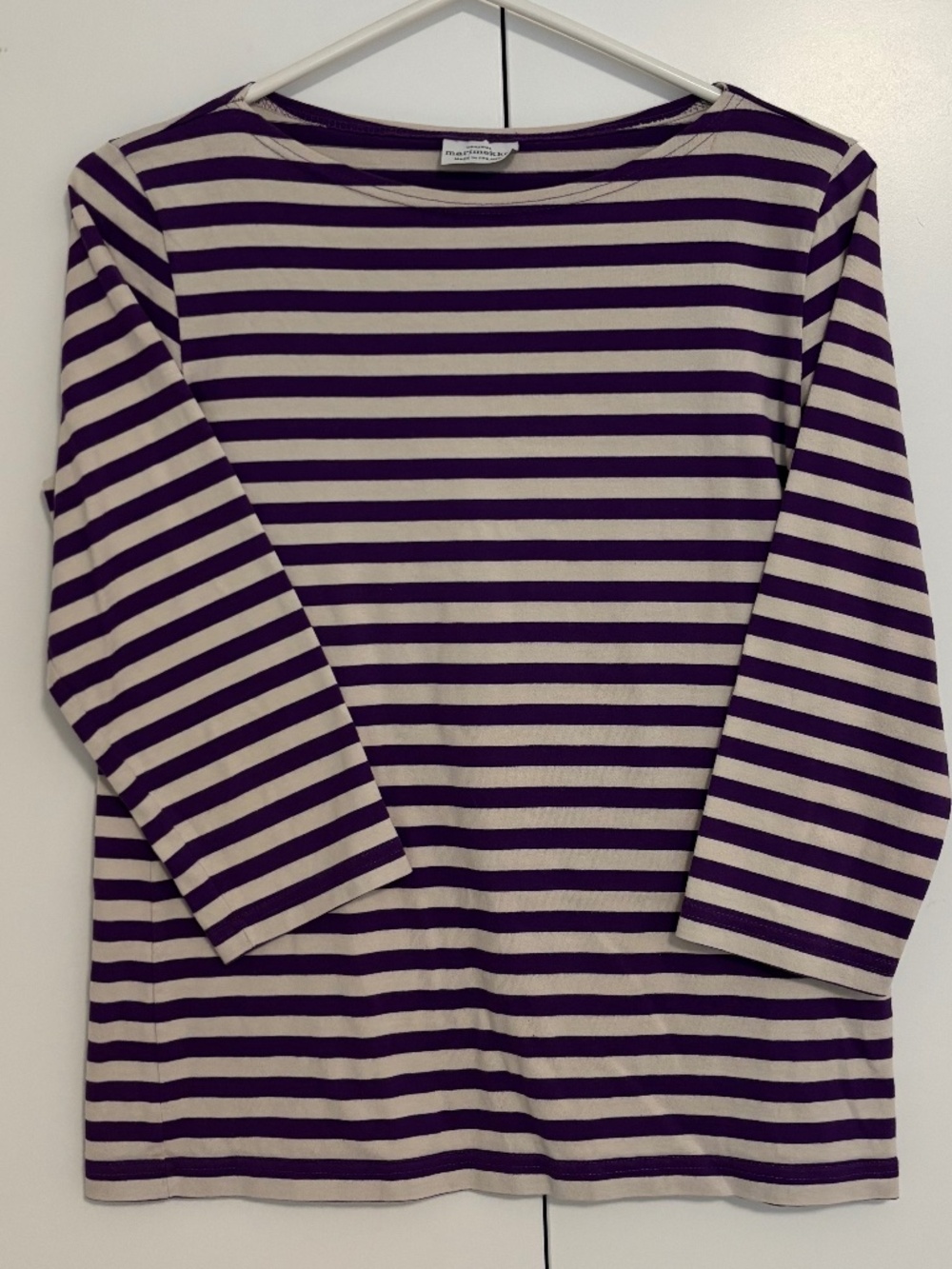 Marimekko Women's 3/4 Sleeve Shirt Striped Top